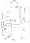 Туалетный столик Галант-5, 1570х950х450